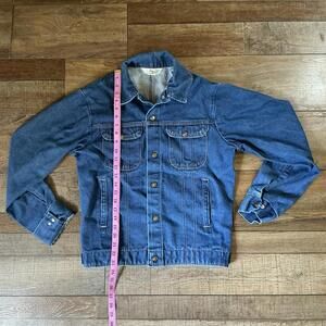 80s VINTAGE Size 38 Key Imperial Denim Jacket Men's USA Made Trucker Blue #31629